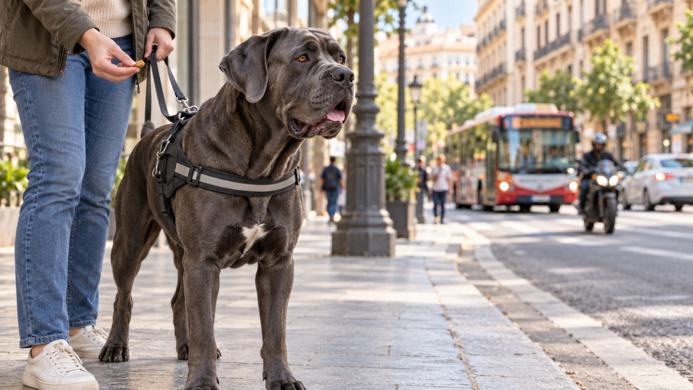 Como acostumbrar a tu Cane Corso a los ruidos de la ciudad