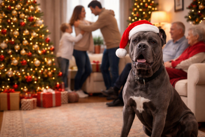 Consejos para unas fiestas de Navidad con tu Cane Corso