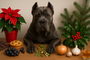 Alimentos y plantas de Navidad t&oacute;xicas para un Cane Corso